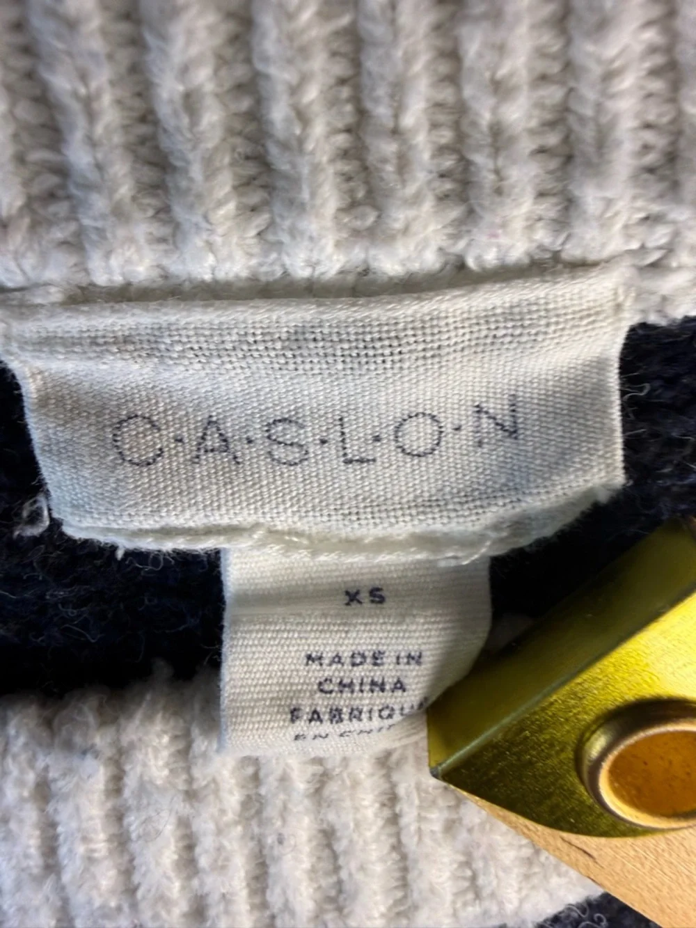 Caslon Striped Sweater Multicolor Crewneck Knit Cozy Size XS Fall Cottagecore - Picture 2 of 7